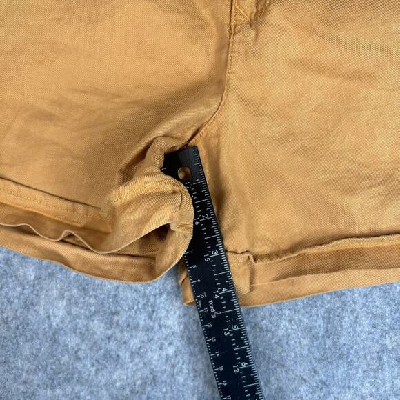 Anthropologie Level 99 Shorts Women's 31 Orange Linen Tencel Blend Travel - Picture 2 of 9